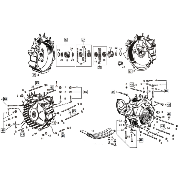 LOWER END 45CI & BIG TWIN SIDE VALVE MODELS Right Bearing CMPT STD