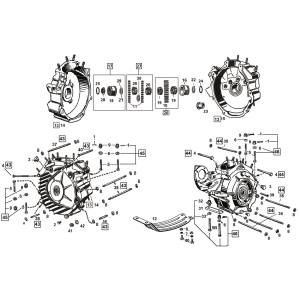 LOWER END 45CI & BIG TWIN SIDE VALVE MODELS Right Bearing CMPT .0006"