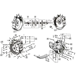 LOWER END 45CI & BIG TWIN SIDE VALVE MODELS Right Bearing CMPT .0006"
