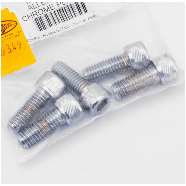 CHROME PLATED 1/2'' UNC ALLEN HEAD SCREW ASSORTMENT 5pck Chrome Allen screws 1/2-13x1 1/4"