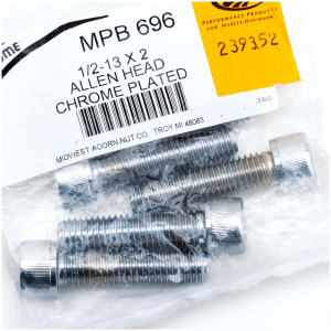 CHROME PLATED 1/2'' UNC ALLEN HEAD SCREW ASSORTMENT 5pck Chrome Allen screws 1/2-13x2"