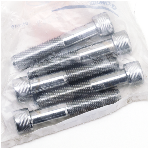 CHROME PLATED UNF ALLEN HEAD SCREWS ASSORTMENT TRAY 5pck Chrome Allen screws 7/16-20x2 1/2"