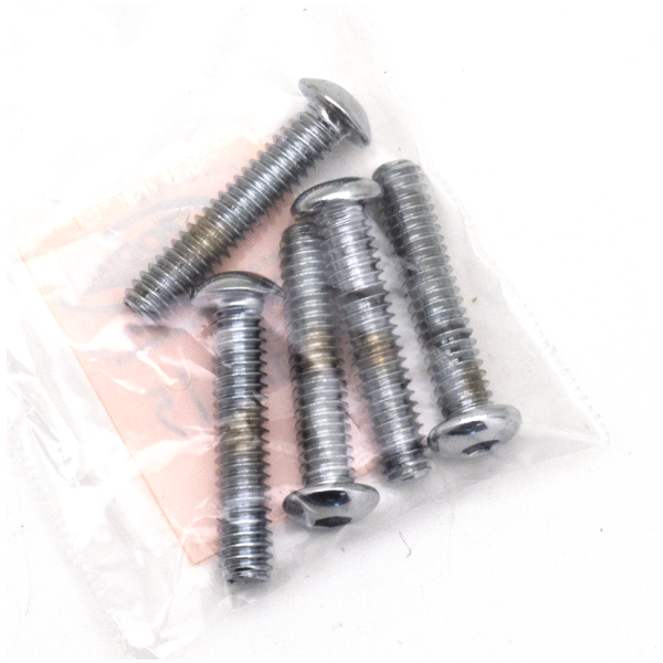 ASSORTMENT TRAY OF CHROME PLATED LARGER BUTTON HEAD ALLEN SCREWS 5pck Button head screws 1/4-20x1 1/4"