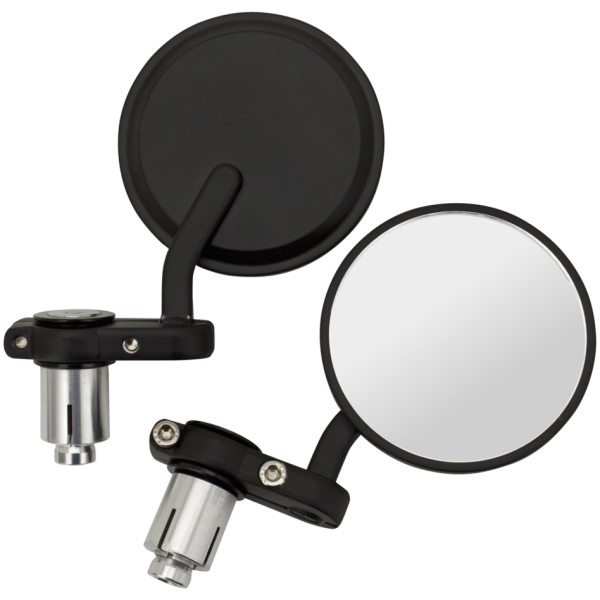 GENUINE ZODIAC BAR END MIRRORS GZP Solo black 1" bar-end cafe mirrors