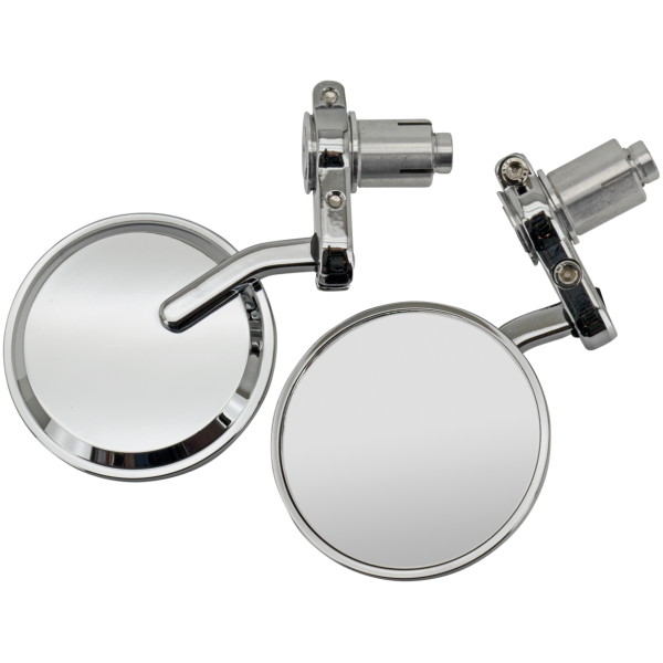 GENUINE ZODIAC BAR END MIRRORS GZP Solo chrome 7/8" bar-end mirrors