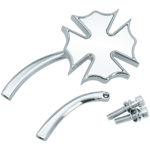 CHROME ROYAL MIRROR WITH CURVED STEM GZP Chrome Royal mirror w/curved stem