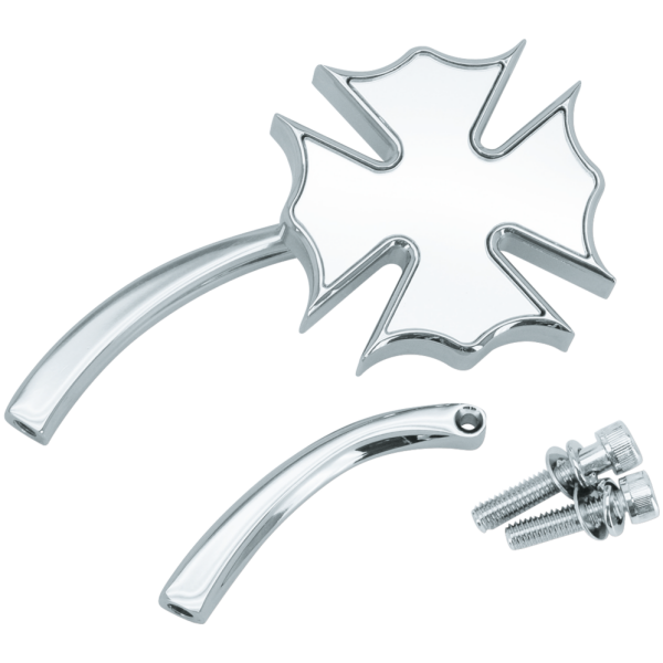 CHROME ROYAL MIRROR WITH CURVED STEM GZP Chrome Royal mirror w/curved stem