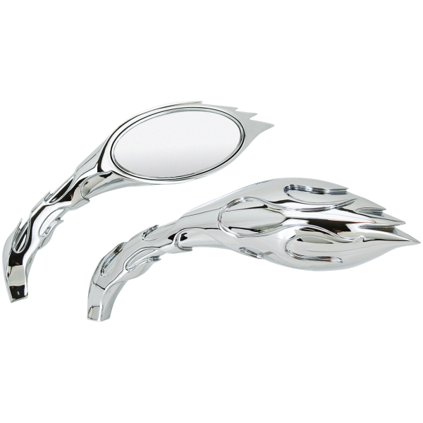 MAGMA FLAMED MIRRORS GZP Chrome Magma Flames mirror set