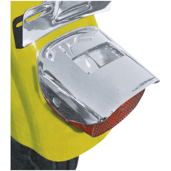 TAILLIGHT VISOR GZP Taillight visor HD chrome w/window