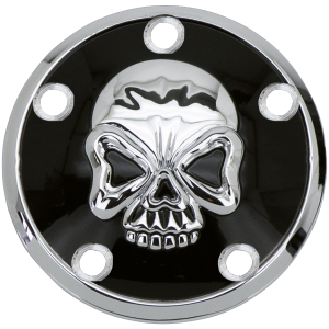 ZOMBIE STYLE SKULLED POINT COVERS GZP Skull blck/chrome points cvr TC99-17
