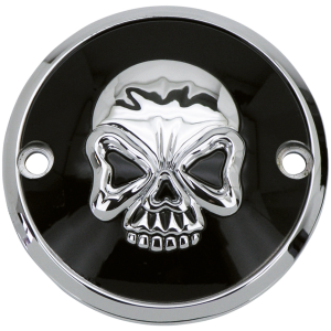 ZOMBIE STYLE SKULLED POINT COVERS GZP Skull blck/chrome points cover horiz