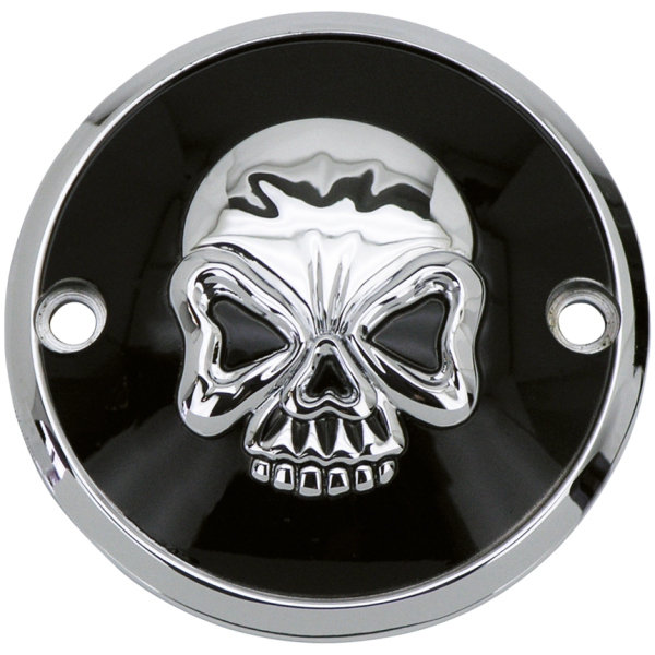 ZOMBIE STYLE SKULLED POINT COVERS GZP Skull blck/chrome points cover horiz