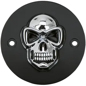 3-D SKULLED POINT COVERS GZP Blk/chr skull points cover XL86-0