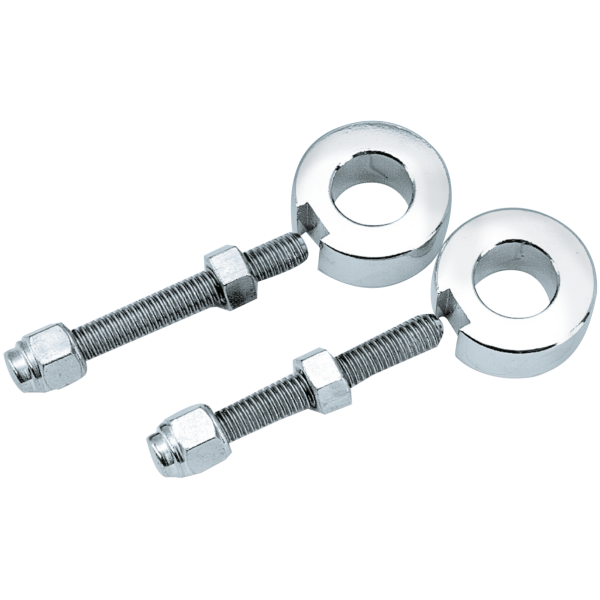CHROME REAR WHEEL ADJUSTERS Chrome Rear Axle adjuster kit F*ST86