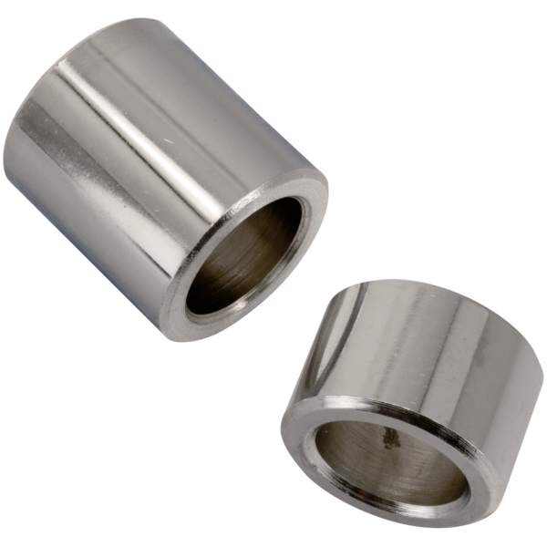 CHROME WHEEL SPACERS FOR 25MM FRONT AXLES GZP Chr 25mm ID wheel spacer 1.24" long