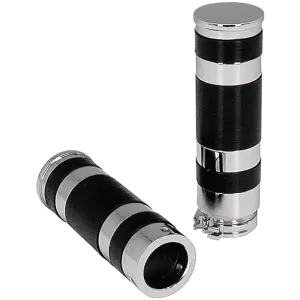 CHROME PLATED FLAT BAND STYLE GRIP SETS GZP Chrome CNC Grip set, cable