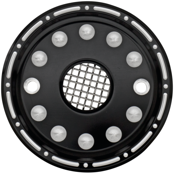 FRONT PULLEY GUARD AND SPROCKET COVER FOR SPORTSTER GZP Outlaw Blk/cut sprocket cvr XL04-up