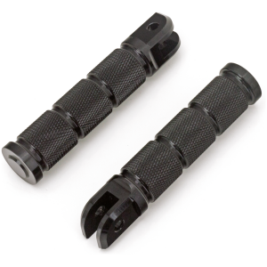 DRIVER FOOT PEGS FOR MILWAUKEE EIGHT SOFTAIL GZP Blk knurled rider footpegs ST18-up