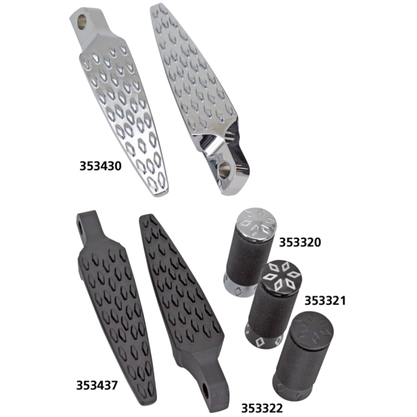 ARGYLE FOOT & SHIFTER PEGS GZP Argyle toe peg matt black SP