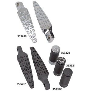 ARGYLE FOOT & SHIFTER PEGS GZP Argyle straight footpegs gl.Blk/raw