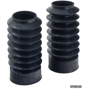 FORK BOOTS GZP Black rubber forkboots 49mm 7" long