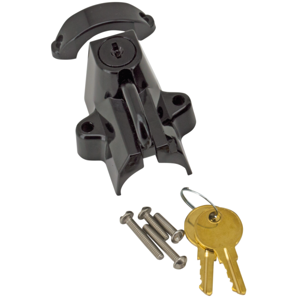 UNIVERSAL HELMET LOCK GZP Gloss black Helmet lock and key kit