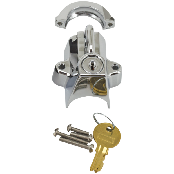 UNIVERSAL HELMET LOCK GZP Chrome Helmet lock and key kit
