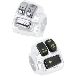 GZP Chr LED switchkit Softail Dyna 96-06