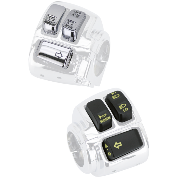 GZP Chr LED switchkit Softail Dyna 96-06