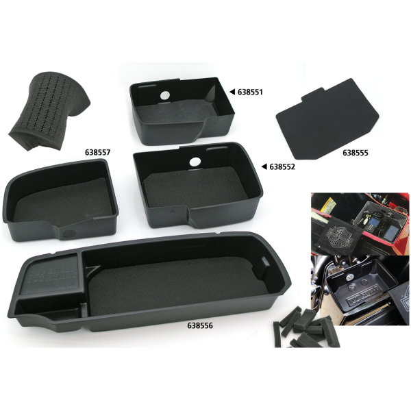 TOP SHELF SADDLEBAG ORGANIZERS Top Shelf s'bag organiser L/H FLHRC97-08