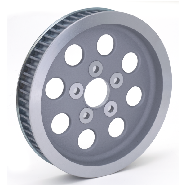 STOCK REPLACEMENT REAR WHEEL BELT PULLEYS GHDP belt sprocket kit 61x1.5" silver
