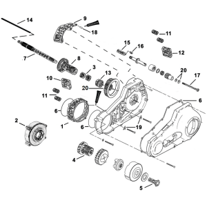 PRIMARY OFFSET PARTS 12mm Primary offset kit BT94-06 5-speed