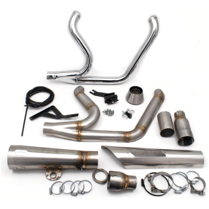 MCJ ADJUSTABLE 2-INTO-1 FOR MILWAUKEE EIGHT SOFTAIL MCJ 2-1 Shorty ST21-Up Stainless