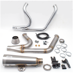 MCJ ADJUSTABLE 2-INTO-1 FOR TWIN CAM SOFTAIL MCJ 2-1 Shorty ST07-15 Stainless