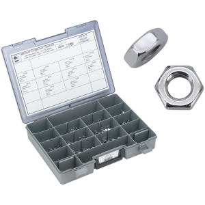 CHROME JAM NUTS ASSORTMENT Assortment tray Jam Nuts UNC/UNF