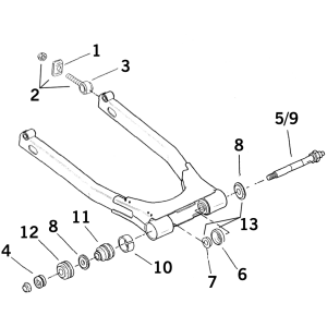 SWINGARM PARTS FOR XL & XR SPORTSTER 2004-2022 GHDP AXLE ADJUSTER, REAR