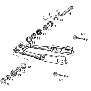 SWINGARM PARTS FOR SPORTSTER 1954-1981 10pck LOCK WASHER