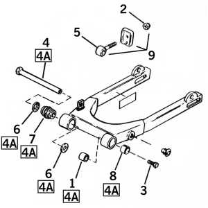 SWINGARM PARTS FOR SPORTSTER 1982-2003 GHDP SPACER, PIVOT