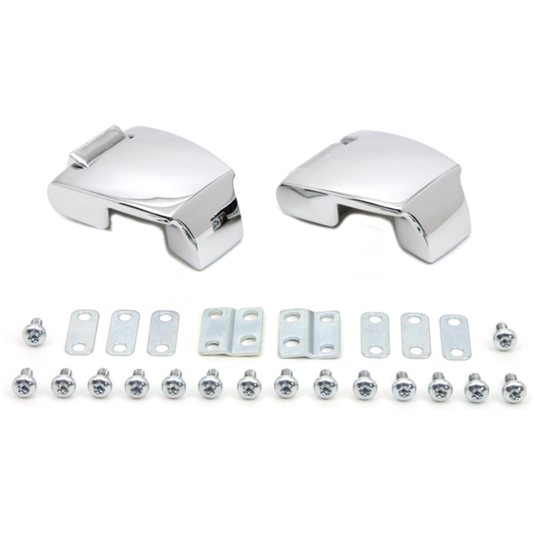 1988-2013 DELUXE TOUR-PAK HINGE KIT Tour-Pak DeLuxe Chrome Hinge Kit FL87-13
