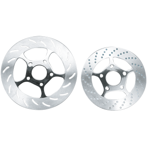 TOLLE CHROME FIVE SPOKE DISC ROTORS Disc rotor 8 5/8" Five spoke drilled Chr