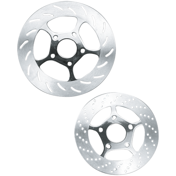 TOLLE CHROME FIVE SPOKE DISC ROTORS Disc rotor 10" Five spoke slotted Chrome