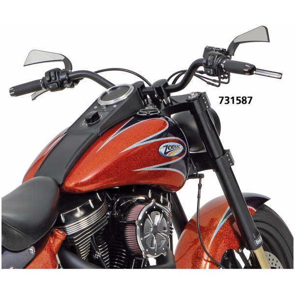 FEHLING ONE INCH DIAMETER HANDLEBARS Dirt Tracker handlebar Black 82 UP