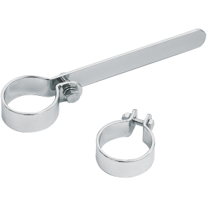 CHROME PIPE AND MUFFLER CLAMPS Exhaust clamps 1-3/4" long, pair