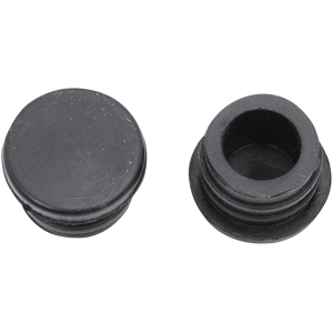 HANDLEBAR AND TUBE END PLUGS Black plastic tube plug, 1", pair
