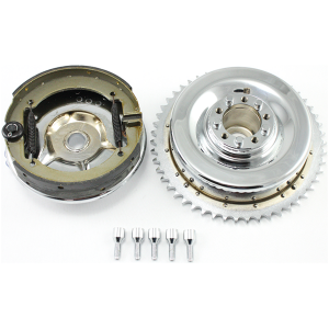 COMPLETE REAR DRUM BRAKE KITS FOR VINTAGE BIG TWIN Rear Drum Brake Kit Chr EL36-40 BT36-57