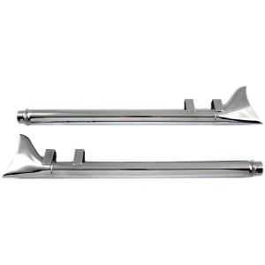 WYATT-GATLING FISHTAIL DRAG MUFFLERS Wyatt Gatling 29" Fishtails Chr FLT85-94