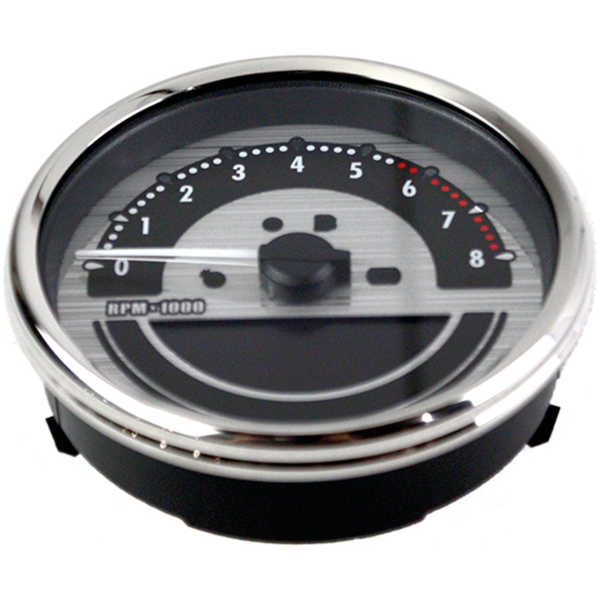 ELECTRONIC DASH MOUNT INSTRUMENT 5" Speedo/Tachometer Silver KMH/MPH
