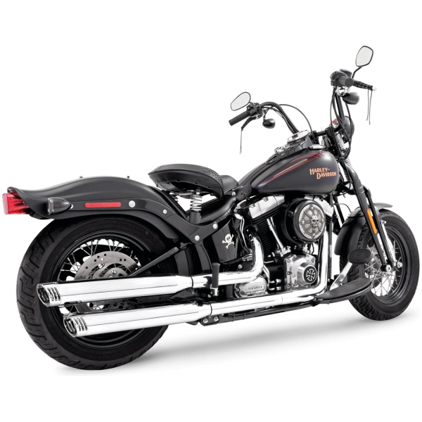 RACING SLIP-ONS ALL CHROME FLSTF07-17