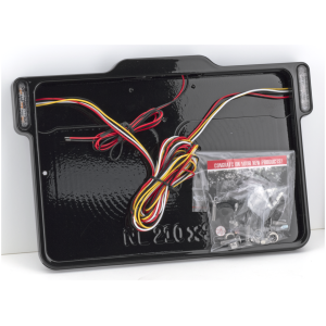 LICENSE PLATE FRAME WITH LIGHTS DMP 3-1 License Frame NL Gloss Black