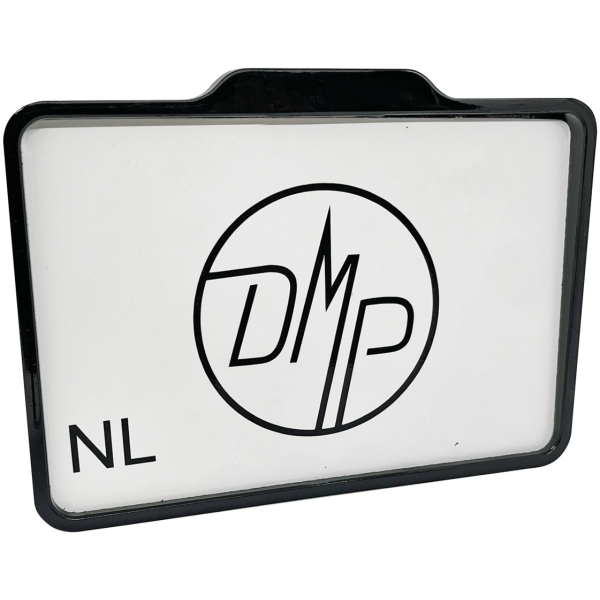 LICENSE PLATE FRAME WITH LICENSE PLATE ILLUMINATION DMP License Frame NL Gloss Black